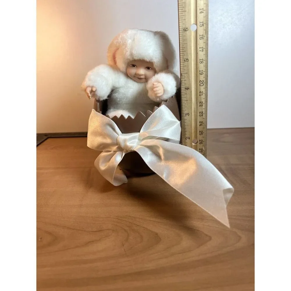 Vintage 1997 Anne Geddes Baby Bunny In Easter Egg